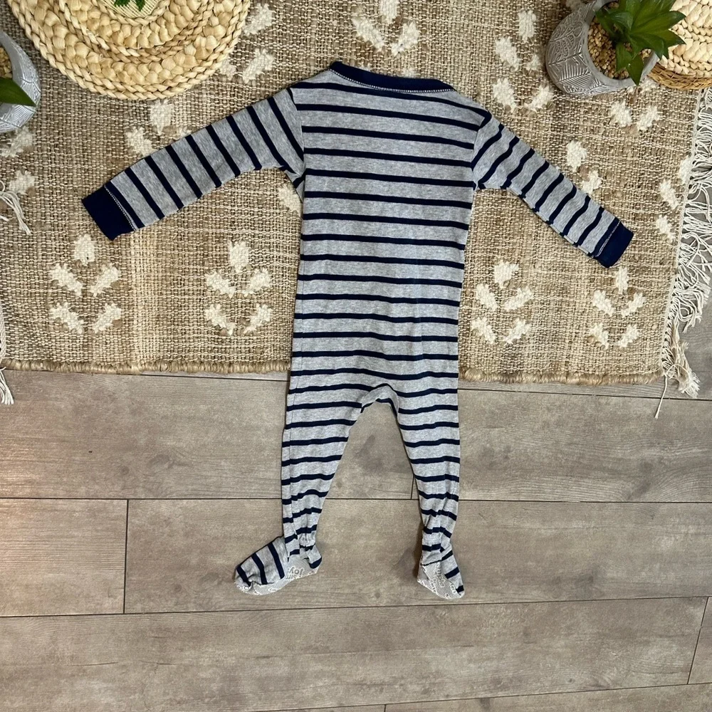 Carter’s Toddler Baby Boy Dinosaur Striped Zip Pjs Sleep Play Footies